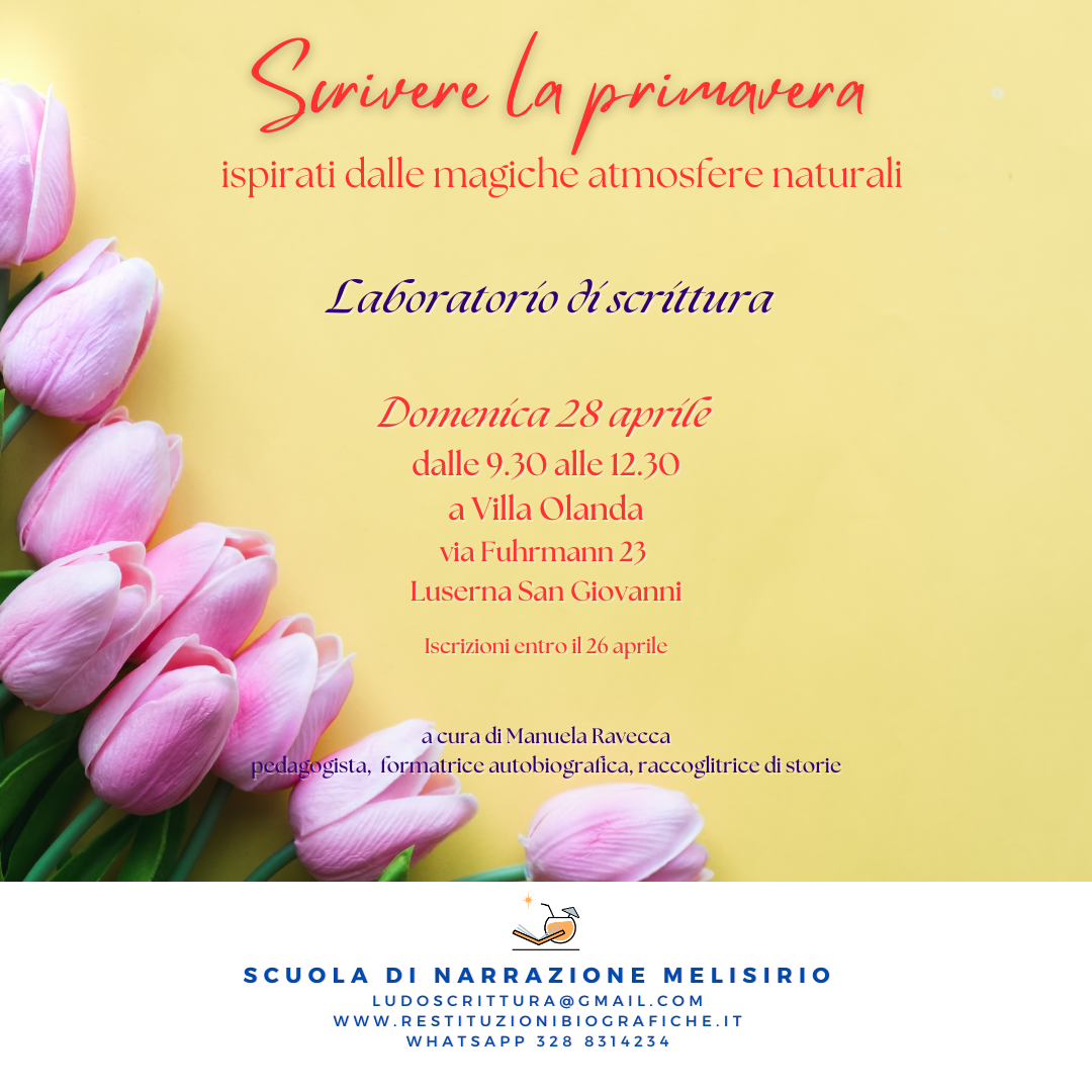 Scrivere la primavera – domenica 28 aprile 2024